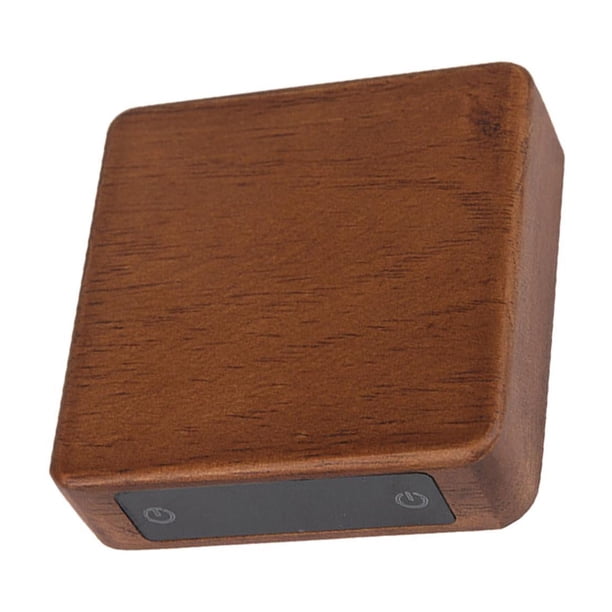Báscula digital de madera de alta precisión, multiusos, portátil, para preparar té, electrónica marrón claro