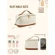 thumbnail image 5 of Bolsa de maquillaje Telena de gran capacidad, de viaje, piel sintética, color beige, 5 of 8