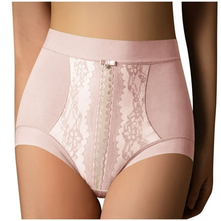 Arnsht Tummy Control Underwear for Women Full Coverage High Waisted Hipster Panties Seamless Daily Panty Briefs Pink M