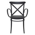 thumbnail image 4 of Siesta Exclusive ISP256-BLA Fauteuil d'Extérieur en Résine Cross TG Noir - Ensemble de 2, 4 of 7