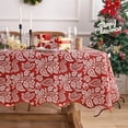 thumbnail image 2 of Outdoor Indoor Spill Proof Waterproof Tablecloth, Vintage Floral Design Patio Fabric Table Cover, Home Décor Wrinkle Free Table Cloths for Dinner/BBQs(60x102 inch Rectangle/Oblong), 2 of 6
