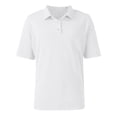 thumbnail image 6 of Dresfit Men's Dress Shirts Button Down Short Sleeve Golf T Shirts Collared Loose Lightweight Tennis Tops Cotton Big and Tall Tees White 2XL, 6 of 8