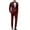 Brick Red, variant on Ediodpoh Men's Suits for Events Parties Weddings and Everyday Wear Slim Fit with Stylish Neckline Design Versatile Year Round Attire for Modern Men Trousers Sets Red XL