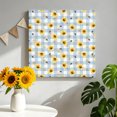 thumbnail image 3 of Farmhouse Sunflower Canvas Wall Art for Living Room, Rustic Yellow Honey Bees Light Blue Plaid Poster Print Painting for Bedroom Office Home Decoration Wall Pictures Prepare To Hang 12"x12", 3 of 9