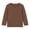 Brown, variant on Asxite Toddler Solid Tops Crew Neck Long Sleeve Soft Cotton Cozy Casual Pullover Fall Winter Tee 2T