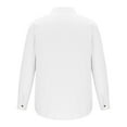 thumbnail image 6 of WREESH Mens Henley Neck Shirt Solid Color Long Sleeve Tees Simple Formal Commuter Shirt Casual Undershirt Workout Top White, 6 of 6