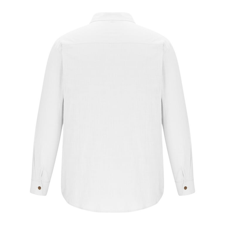 LucMatton Heren Casual Korte Mouw Slim Fit Henley Shirt Stijlvolle 4 Knopen Spier T-shirts, Wit, S