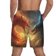 thumbnail image 2 of Lsque Mens Swim Trunks Red And Blue Fire Dragon B Pattern - Bathing Suit Compression Liner - Beach Swim Shorts Swimwear - (S-3XL) - Stretch Quick Dry -X-Large, 2 of 9
