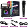 thumbnail image 7 of RISEBASS Karaoke Machine for Kids & Adults Singing Machine Speaker with Microphone, Black, 7 of 7