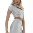 thumbnail image 4 of Beach Vacation Clothes for Women Rave Bottoms Control Top Women Cropped Tops for Cheer Workout Shirts Copper Top Girl Fuzzy Slides Girls Compression Garments Warm And Tote Chambray Women's Beige S, 4 of 6