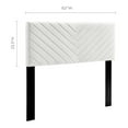 thumbnail image 2 of Modway Alyson Angular Channel Tufted Velvet Full/Queen Headboard in White, 2 of 7