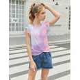 thumbnail image 4 of Arshiner Girls Shirt Short Sleeve Twist Front Tunic T-Shirt for Girls with Cute Flying Sleeves, 4 of 6