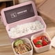 thumbnail image 4 of Recipiente Bento Hermético para Almuerzo con 3 Compartimentos y Tarro de Pasta - Apta para Microondas y Lavavajillas - 7,56x4,53x4,02 pulgadas, 4 of 9