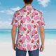 thumbnail image 4 of Fotbe Strawberry Popsicle Camisa Hawaiana para Hombre Unisex – Camisa Casual de Verano con Botones de Manga Corta de Algodón y Lino,X-Large, 4 of 7