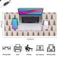 thumbnail image 5 of Long Mouse Pads for Desk,Brown Christmas Tree Pattern Desk Mats on Top Of Desks, Desk Mouse Pad Extra Large with 3mm Non-Slip Base and Stitched Edge for Gaming,Office,Work,Home 35.4x15.7in, 5 of 5