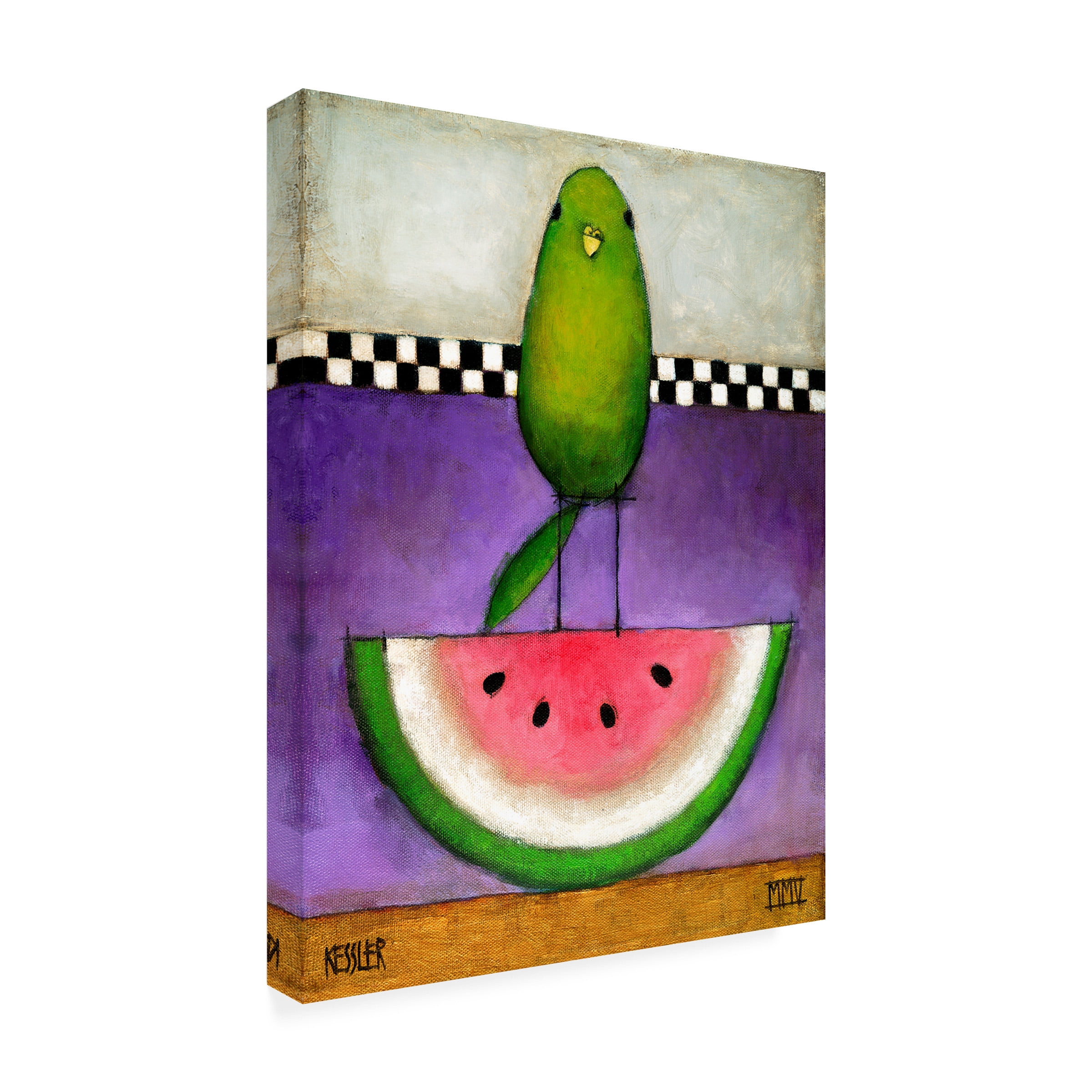 Trademark Fine Art 'Watermelon Bird' Canvas Art by Daniel Patrick Kessler