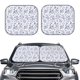 thumbnail image 2 of Balery Floral Butterfly Parasol para parabrisas de coche de 2 piezas | Parasol plegable para parabrisas delantero de coche para la mayoría de sedanes-Large, 2 of 6