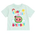 thumbnail image 1 of Camiseta CocoMelon Birthday para bebés varones de 12 meses, color verde pálido, 1 of 4