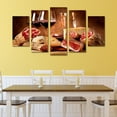 thumbnail image 2 of Juego de Cuadros Decorativos, Bodegón de Jamones y Embutidos, Estilo Español Tradicional, 5 Piezas, Ideal para Bar de Tapas y Cava, 150x80cm, 2 of 5
