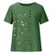 thumbnail image 5 of Blusa de manga corta con estampado de moda para mujer Tops informales con botones y cuello redondo Fridja  zx2366, 5 of 5