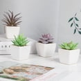 thumbnail image 5 of Plantas suculentas artificiales, mini suculentas de imitación verdes surtidas en macetas, pequeñas plantas suculentas artificiales con maceta de madera para el hogar, oficina, sala de estar,, 5 of 5