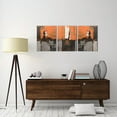 thumbnail image 5 of Minimalist Picture Orange Wall Art Canvas Prints for Living Room Family Love Art Poster Home Decor Picture Modern Rustic Wall Decor for Dining Room Framed Painting 12"x16" 3PCS, 5 of 7