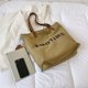 thumbnail image 5 of Bolsa de lona para mujer, con letras impresas para regalo de viaje (caqui) Ehuebsd Para Estrenar, 5 of 9