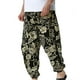 thumbnail image 1 of Pantalones bombachos de cintura media con estampado retro para hombre, informales, a la moda, de algodón, 1 of 9