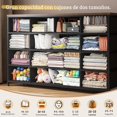 thumbnail image 2 of Mueble para TV 55 Pulgadas - Comoda Cajonera para Recamara con 13 Cajones de Tela - Marco De Metal Resistente - Muebles para Recamara 100 cm de Ancho   Soporte para TV, 2 of 11