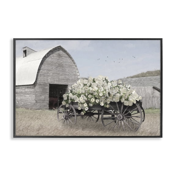 Stupell Industries Farmhouse Wagon Full of Sunshine Black Framed Giclee Art, 18 x 12, by Lori Deiter