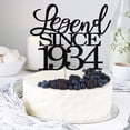 thumbnail image 4 of Migeaks Legend Since 1964 Decoración Para Tarta De 60 Cumpleaños, Decoración Para Tarta De Feliz Cumpleaños, Hombres Y Mujeres Animan A 60 Años, Decoración Para Tarta Hecha A Mano Con Purpurina Negra, 4 of 5