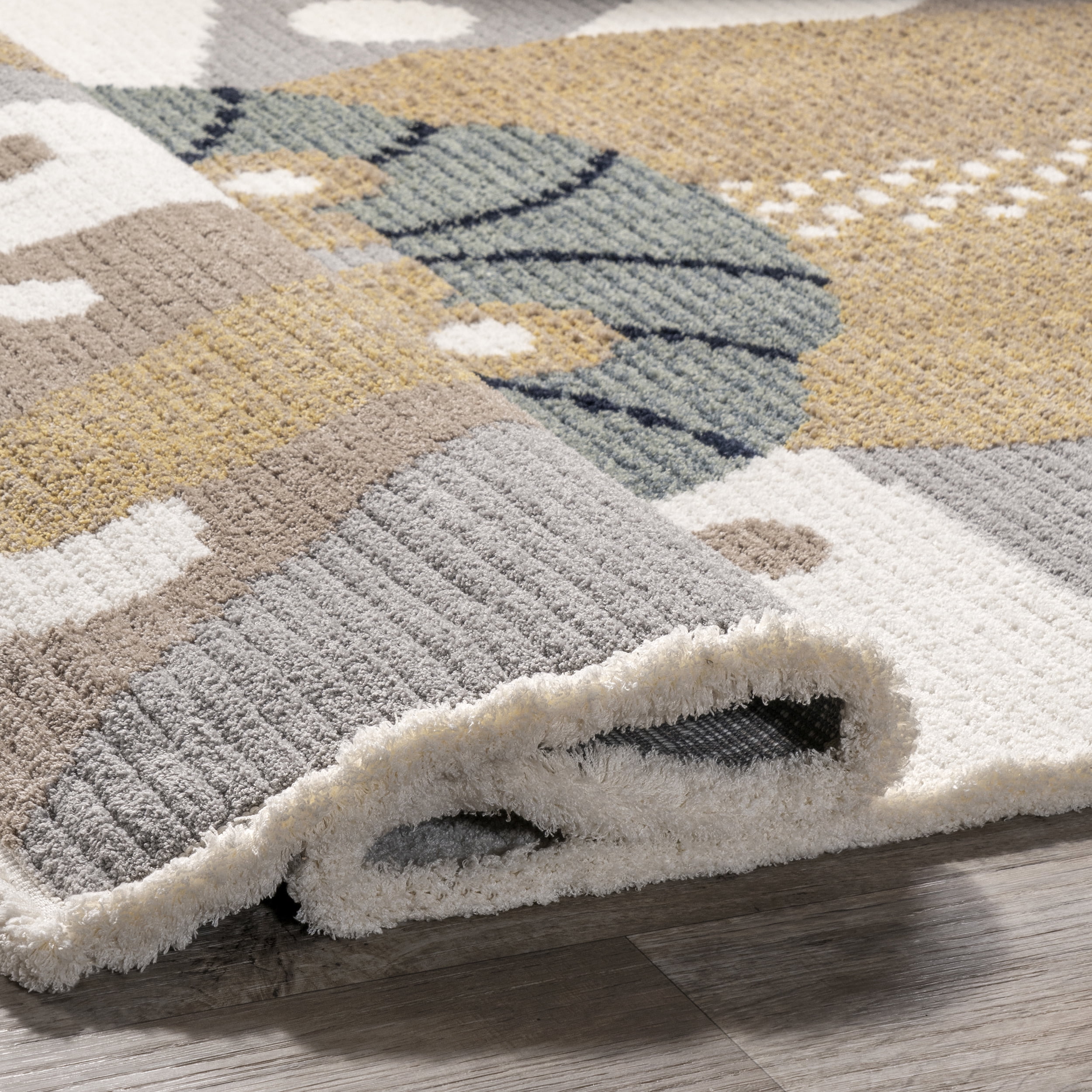 nuLOOM Brodie Cheerful Lion Kids Area Rug, 5' x 7' 6", Light Gray