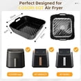 thumbnail image 2 of TEMOGU-Silicone Air Fryer Liner for COSORI Air Fryer 6 QT TurboBlaze Technology, Dishwasher Safe Airfryer Accessories Silicone Liners for CAF-DC601-KCA, 2 of 4
