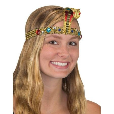 Egyptian Cleopatra Princess Goddess Snake Headband Gem Crown Halloween