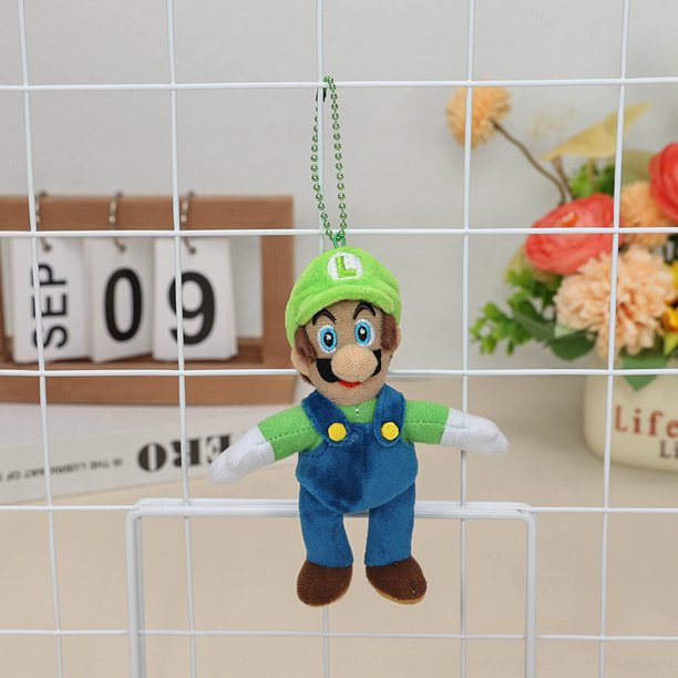 Colgante de cadena de cuentas de Mario, muñeco de peluche, máscara, hombre, caparazón de tortuga, Luigi, mina negra, hombre hongo, pequeño juguete fantasma