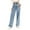 Blue, variant on Luwomo Casual Jeans for Womens High Waist Wide Leg Comfortable Stretch Everyday Wear Flowy Long Trousers Solid Color Design Relaxed Fit Denim Pants Blue,L