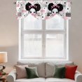 thumbnail image 2 of Cute Girl Tie Up Valance Curtains for Windows, Kitchen Curtains Window Treatments, Pink White Cartoon Funny Star Striped Plaid Short Window Shades Valances for Bedroom Bathroom Cafe 42"x12", 2 of 8