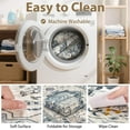 thumbnail image 6 of Uermei 3'x5' Washable Area Rug: Soft Non-Slip Indoor Floor Rug for Bedroom, Office, Dining Room, Entryway, Stain-Resistant Door Mat Throw Carpet for Laundry Foyer - Blue, 6 of 11