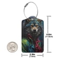 thumbnail image 4 of Fuzoiu Vintage Wolf Warrior Print Premium Leather Luggage Tag,Travel Accessory,Luggage Tag for Suitcase Baggage Handbag Travel Bag,Name Card & Privacy Cover-4 PCS, 4 of 5