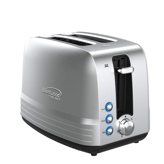 Brentwood Select Tostadora de Acero Inoxidable con Ranura Extra Ancha de 2 Rebanadas y 850 Vatios