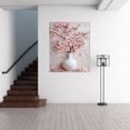 thumbnail image 2 of Teal Orange Abstract Flower Canvas Wall Art,Modern Floral Prints for Living Room Bedroom Bathroom Home Decor,Framed Ready to Hang-12"L x 8"W, 2 of 10
