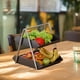 thumbnail image 1 of Stand de pantalla de canasta de frutas de 2 niveles Servicio de canasta de almacenamiento de almacenamiento multipropósito Organizador de cocina para, 1 of 8