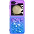 thumbnail image 7 of Glitter Case for Samsung Galaxy Z Flip 5 for Women Girls, Bling Sparkle Colorful Gradient Quicksand Waterfall Soft TPU Liquid Case Cover for Samsung Galaxy Z Flip5 LSJB-Purple Blue, 7 of 7