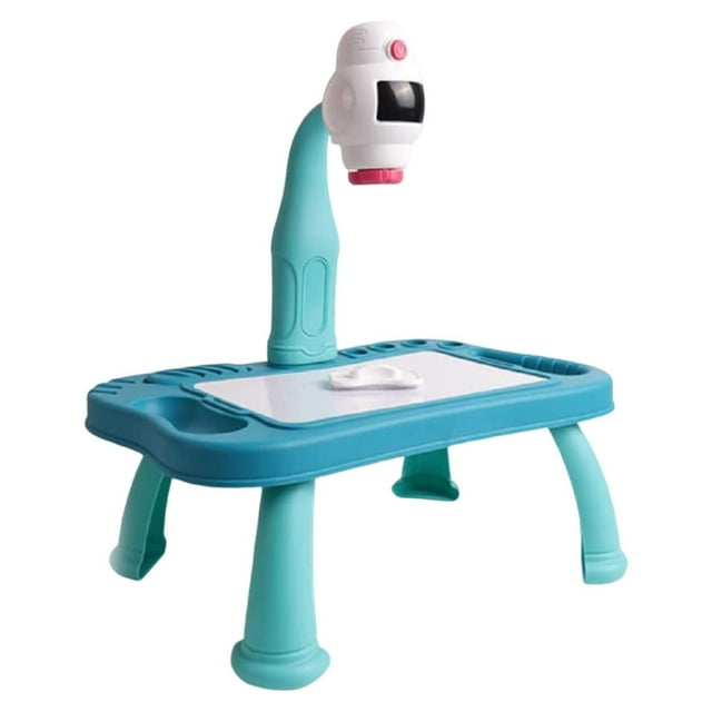 Table Projecteur de Dessin pour Garçon Fille et Jouet Projecteur de Dessin avec Lumière Musique Bureau Projecteur Intelligent Tableau à Gribouiller Effaçable Machine de Peinture par Projection pour Enfant Moins de 100 ml Anti-Stress Moins de 20