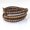 Brass on Brown Leather, variant on Fun and Trendy Round Brass Beads on Black Genuine Leather Wrap Bracelet for Male and Female Adult