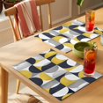 thumbnail image 4 of Mid Century Geometric Placemats Set of 6 Abstract Modern Yellow Place Mats Table Mats Kitchen Dining Home Outdoor Party Table Decoration, 4 of 9