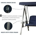 thumbnail image 7 of Kozyard Herbert 3 Seat Outdoor Deluxe Patio Swing with Comfortable Cushion (Navy Blue), 7 of 7