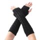 thumbnail image 1 of Womens Wrist Arm Warm Knit Wool Gloves Winter Long Fingerless Mittens, 1 of 1