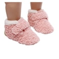 thumbnail image 2 of huajiao Infant Boy Girl Cozy Fleece Booties Baby Fuzzy Sock Shoes Non Slip Soft Warm Slippers Newborn Winter Soft Sole Boots, 2 of 5