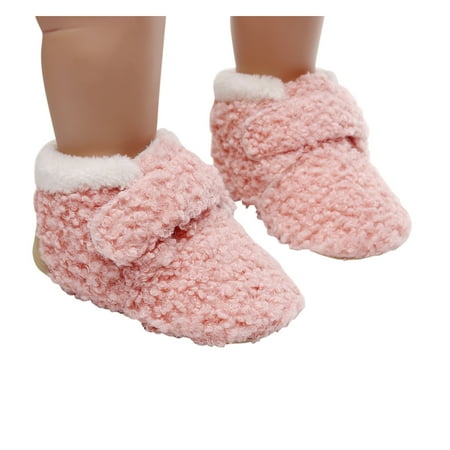 

TOWED22 Toddler Boy Snow Boots Dress Sandals for Baby Toddler Boots Snow Soft Infant Warming Shoes Booties Baby Boys Girls Baby Shoes Pink